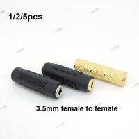 3.5mm Female to 3.5mm Female Jack Stereo Connector Coupler Adapter Audio Cable Extension gold nickel plating for Car AUX DVD YB8TH