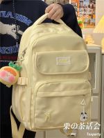 ❅ Backpack women more than 2023 new high-capacity interlayer of portable high school students travel bag bag