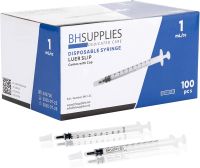 ไซริงค์ป้อนอาหาร 1ml BH Supplies Syringe With Cap Oral Dispenser, Luer Slip Tip, FDA Approved 1 ชิ้น