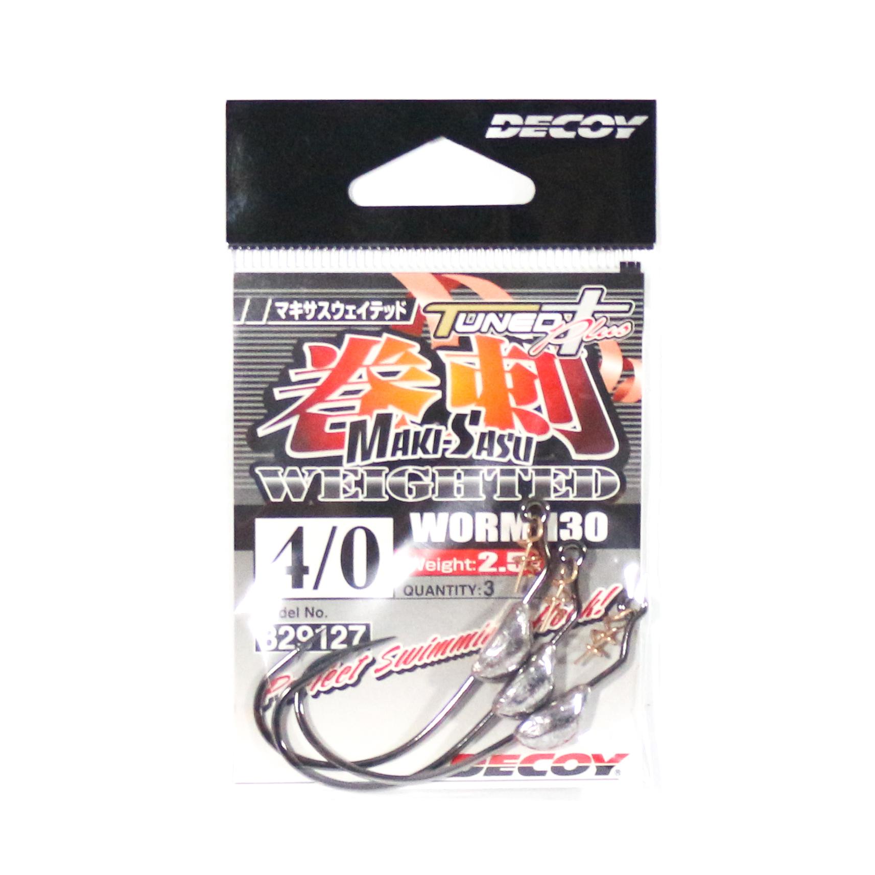 1.5 grams 2174 Decoy Worm 102S Switcher Mid Weighted Worm Hooks Size 4/0 