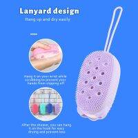 ☼ Silicone Bath Shower Body Brush Double-Sided Soft Deep Cleaning Bubble Brush Fast Foaming Bear Full Body Spa Baby Shower Brush