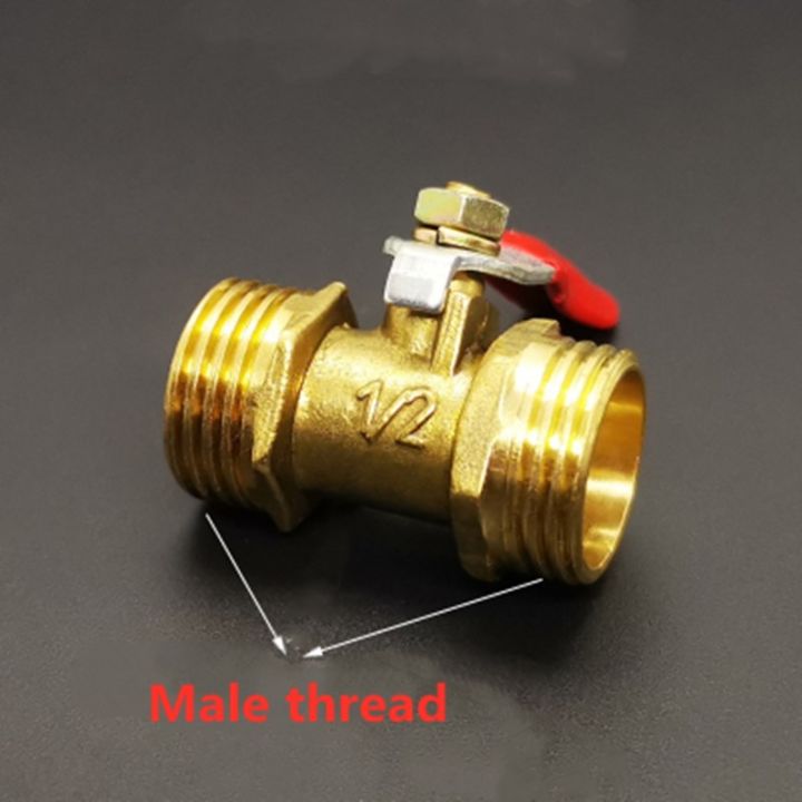 1Pcs Brass ball valve 1/8" 1/4 3/8 1/2 Male Thread Ball Valve Brass Connector Joint Copper Pipe Fitting Coupler Adapter Plumbing Valves