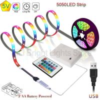 LED Strip Lights 3AA Battery 5V USB 5050SMD Flexible RGB Led Light for Room Vanity Computer Wine Cabinet Wardrobe Motorhome LED Strip Lighting