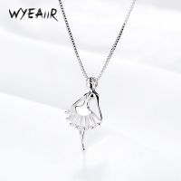 WYEAIIR 925 Sterling Silver Ballet Dancer Lovely Fresh Student Gift Fine Jewelry Luxury Female Necklace