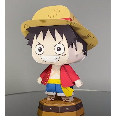 Mô hình giấy Anime Chibi Monkey D Luffy - Anime One Piece kèm kit ...