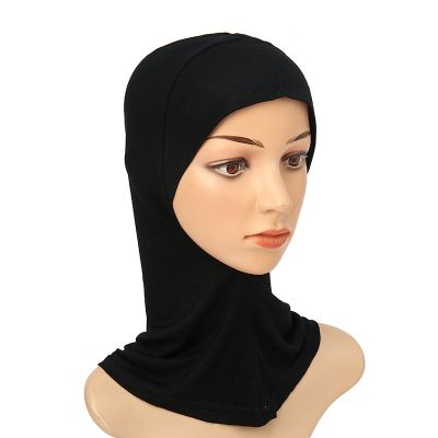 【YF】 Muslim Women Hijab Scarf Solid Cotton Underscarf Stretch Cap Turban Headwrap Caps Shawl 2022