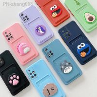 Card Slot Holder Pocket Phone Case For Xiaomi Redmi10 Note 11 Pro Plus Redmi 10 Note11 11Pro Xiomi Cartoon Wallet Pocket Cover