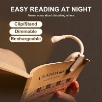 Portable Mini LED Eye Protection Reading Night Light Adjustable Dimming Folding Clip Bedroom Bedside Student Study Book Lamp Night Lights