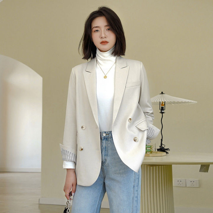 เสื้อคลุมสูทชุดสูทผู้หญิงตัวเล็ก-mode-korea-ใหม่ลำลองเสื้อนอกเล็กเพรียวบาง