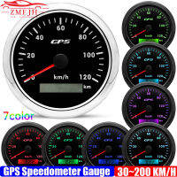 2023ใหม่85มม. GPS Speedometer Gauge 7สี Backlight 30 ~ 200KMH เรือรถรถจักรยานยนต์ Speed Gauge พร้อมเสาอากาศ GPS กันน้ำ