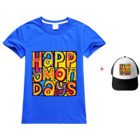 Happy Mondays ผ้าฝ้าย100% เด็กฤดูร้อนเด็ก Lesure Lesure Tops Tshirt Light ชายหญิงแขนสั้น