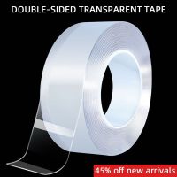 ○♘ 1/2/3/5M Nano Tape Double Sided Tape Transparent Reusable Waterproof Adhesive Tapes Cleanable Kitchen Bathroom Supplies Tapes
