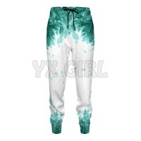 Aoba Johsai Green Leaf Jogger Pants 3D Printed Casual Men Jogging Trousers New Streetwear Autumn Loose Sports Pants