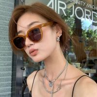 -nmj0615 Suzy star with the same style of sunglasses female trendy big face looks thinner 2023 new ins net red street style retro sunglasses men