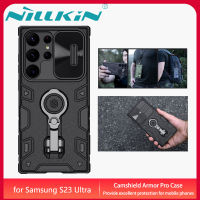 Nillkin เคส เคสโทรศัพท์ Samsung Galaxy S23 Ultra Case Camshiled Armor Pro Ring Kickstand Cover with Slide Camera Lens Protection Casing