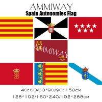 AMMIWAY Any Size Spain Autonomies Flag Catalonia Ceuta Community of Madrid Region of Murcia Navarre Valencian Community Flags