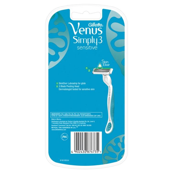 gillette-venus-simply-venus-ด้าม-มีดโกน-พร้อมใบมีด-4-ชิ้น-สำหรับผู้หญิง-คละสี