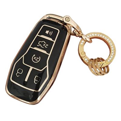 for Ford Smart Key Fob Cover Keyless Entry Remote Protector Case  Compatible with 2013-2016 Ford Fusion 2015-2017 Ford Mustang F-150 Explorer (5 Buttons)