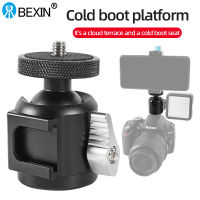 BEXIN HK25 Mini Ball Head อลูมิเนียมน้ำหนักเบาพกพาภายนอก Cold Boot Groove เหมาะสำหรับกล้อง SLR ขาตั้งกล้อง