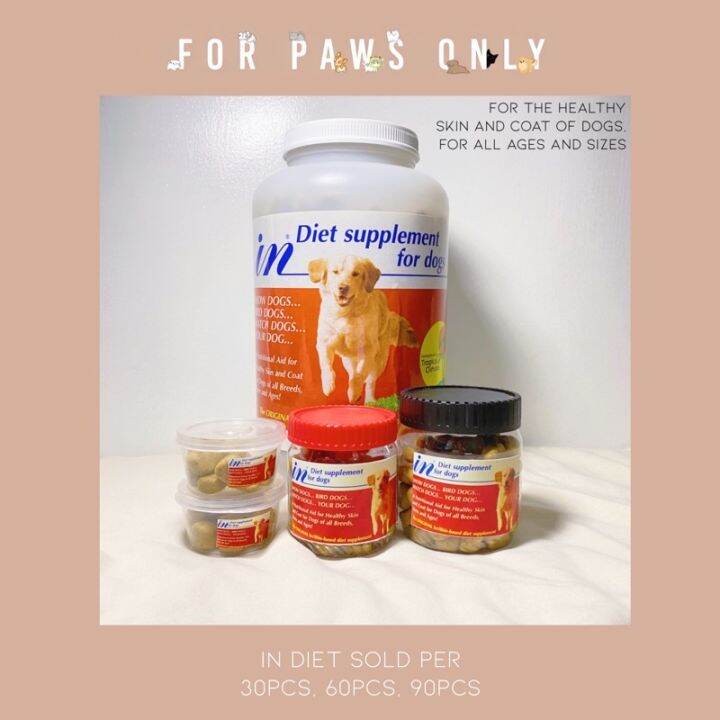 In Diet Dog Supplement (Sold per 30pcs, 60pcs, 90pcs)mIX Lazada PH