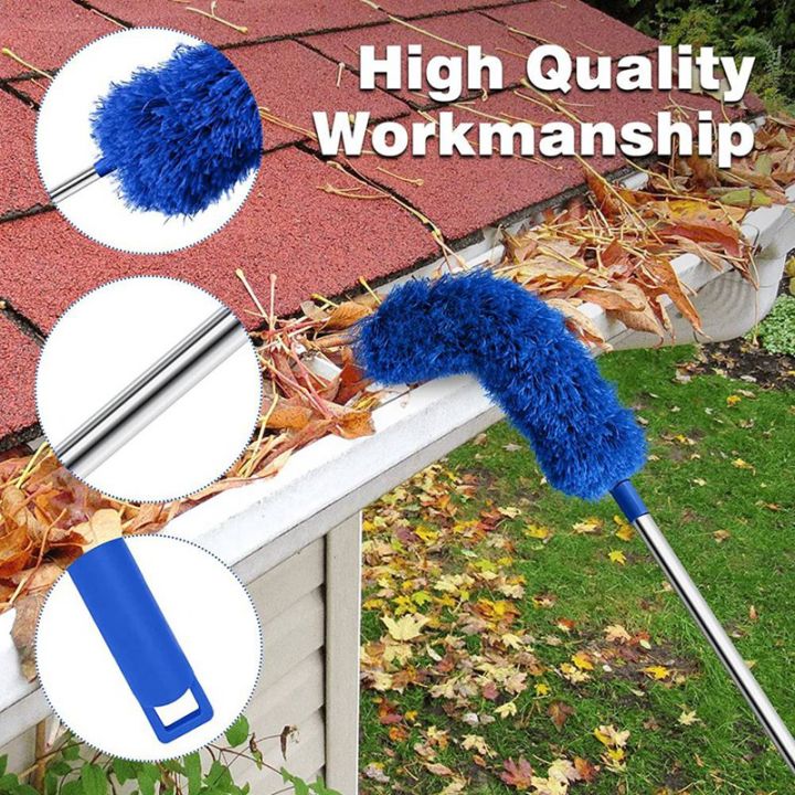 gutter-cleaning-brush-roofing-tool-with-telescopic-extendable-pole-8-2ft-guard-cleaner-tool-easy-remove-leave