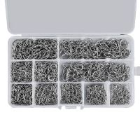 1000 PCS Fishing Hooks Set High Carbon Steel Barbed FishHooks for Saltwater Freshwater Fishing Gear