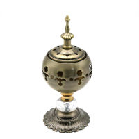 Arabian Bakhoor Burner แบบดั้งเดิม Mabkhara Censer เชิงเทียนพลังงานบวกของขวัญโลหะตกแต่ง