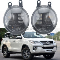 ที่มีคุณภาพสูงคู่ LED ไฟตัดหมอกโคมไฟ DRL 12โวลต์ไฟวิ่งกลางวันสำหรับโตโยต้า FORTUNER 2015 2016 2017 *