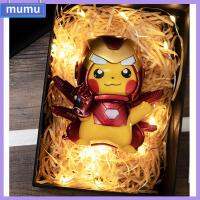 MUMU เด็ก เด็ก โมเดลตุ๊กตาพีวีซี ของเล่นแอคชั่น แบกรถ Marvel อเวนเจอร์ ไอรอน แมน เครื่องประดับตุ๊กตารถ นิว วันพีซ รูป ปิก๊าจูคอสเพลย์น่ารัก ของเล่นฟิกเกอร์อนิเมะ