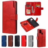 ▩✁▪ Leather nine card Case For Samsung A10 A12 A20 A21 A30 A31 A32 A40 A41 A42 A50 A51 A52 A70 A71 A21s Flip Wallet Cover Cases