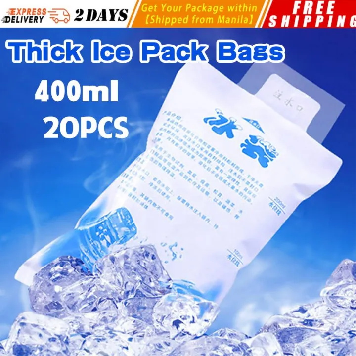 400ML Reusable Gel Ice Bag Insulated Dry Cold Ice Pack Gel Cooler Bag
