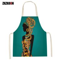 Household Cleaning Supplies African Woman Pattern Kitchen Sleeveless Aprons African Style Cleaning Cooking Baking Pinafores Aprons