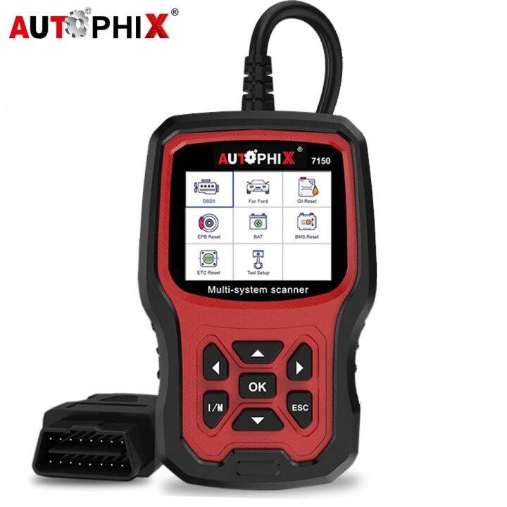 Autophix 7150 OBD2 Scanner Full System For Ford/ Lincoln/ Mercury OIL ...