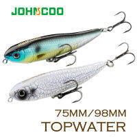 JOHNCOO Topwater ดินสอ75มิลลิเมตร98มิลลิเมตรล่อตกปลาสำหรับสุนัข-X และลอยเหยื่อสำหรับเบสหอกเดินสุนัขที่มีคุณภาพสูงฮาร์ดล่อ