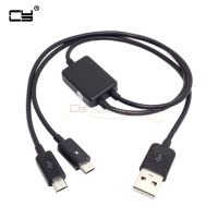 2 in 1 Combo USB to Micro USB Dual Plug Data Charger Splitter Cable For HTC Samsung Cell Phone Tablet