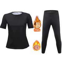 T shirt + Pants Body Shaper Set Sauna Shapers Hot Sweat Weight Loss Waist Trainer Slimming Tops Workout Shapewear