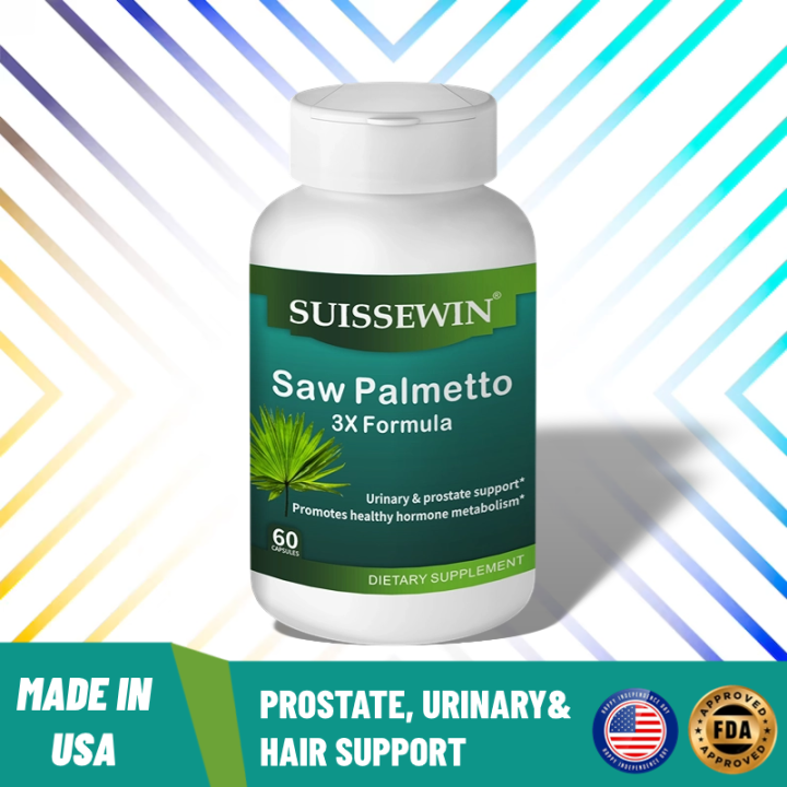 Saw Palmetto Extract 60 Capsules NonGMO and Gluten Free Formula from Saw Palmetto Berries