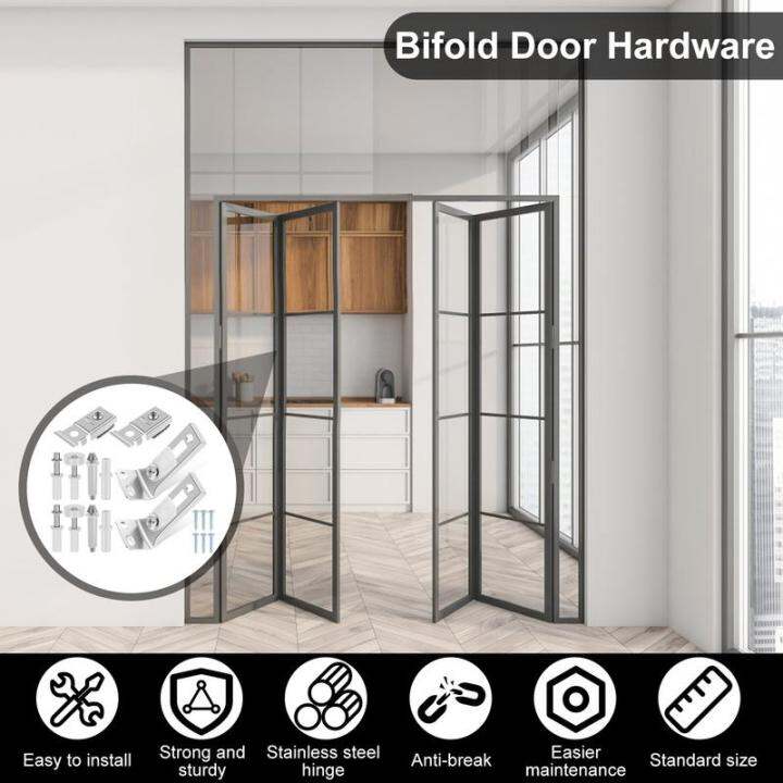 12Pcs Bifold Door Hardware Kit Stainless Steel Bifold Door Repair Kit