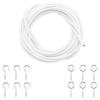 【cw】 5m Curtain Wire Screw Eyes and Hooks Set Window Decoration Supplies for Home Bathroom Dormitory Door Decor