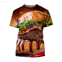 2023 NEW Casual Short Sleeve T-shirt 3d Printing Summer Burger Mens T-shirt Fashion Extra Large Mens T-shirt brand new T-shirt