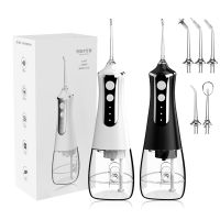 Dental Oral Irrigator Water Flosser Thread Teeth Pick Mouth Washing Machine 5 Nozzels 3 Modes USB Rechargeable 300Ml Tank