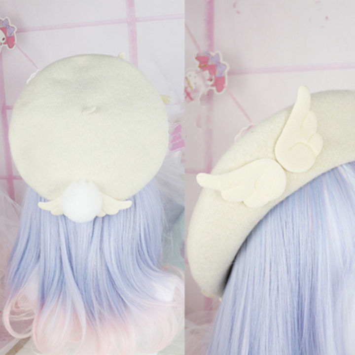 lolita-furball-wings-woolen-painter-hat-japanese-style-sweet-lovely-warm-shopping-flat-cap-small-fresh-cute-bear