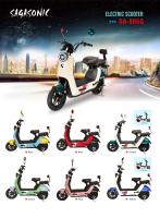 จักรยานไฟฟ้า สกู๊ตเตอร์ไฟฟ้า ประกอบพร้อมขับขี่ รุ่น Electric Scooter SA-806Q พร้อมBattery48V12Ah สำหรับผู้ใหญ่รับน้ำหนักได้ 150kg.พร้อมเบาะขาปั่นและกระจก