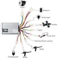 ชิ้นส่วนเครื่องยนต์มอเตอร์แบตเตอรี่ตัวควบคุมจักรยานไฟฟ้า36V 48V 800W 1000W 30A DC แบบแปรงสำหรับ E Bike สกู๊ตเตอร์สเก็ตบอร์ด