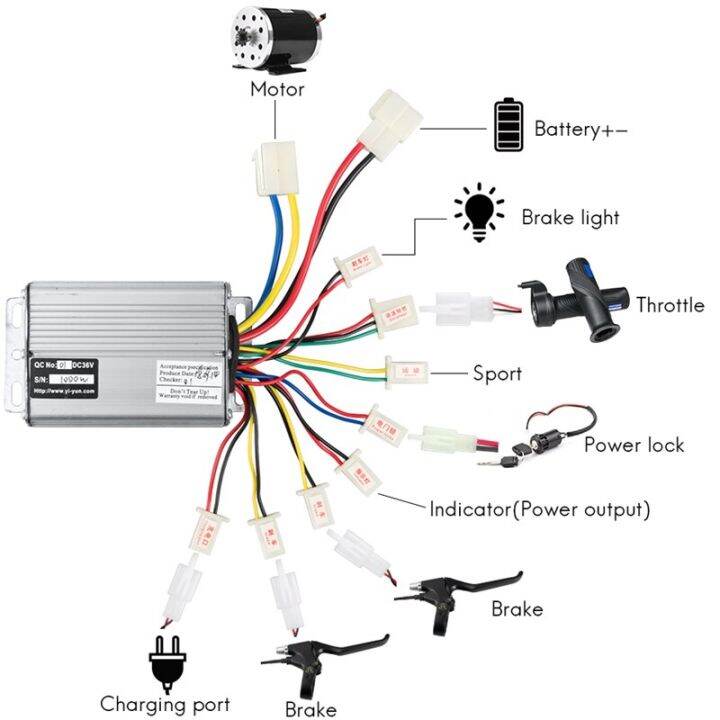 e-จักรยานสกู๊ตเตอร์ตัวควบคุมจักรยาน36v-48v-1000w-30a-800w-dc-แปรงสำหรับชิ้นส่วนสเก็ตบอร์ดพอดีกับแบตเตอรี่เครื่องยนต์มอเตอร์ชิ้นส่วน-yk31f