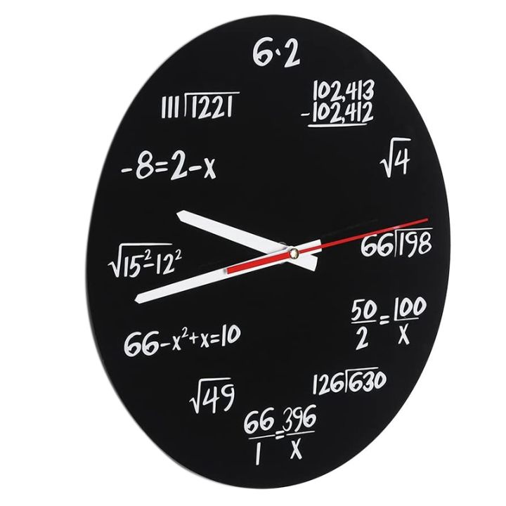 math-wall-clock-math-formulas-clock-quiz-clock-in-black-and-white-unique-math-equation-clock-for-home-office