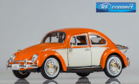 โมเดลรถเหล็ก รถโฟล์กเต่า บีเทิล คลาสสิค โฟล์คสวาเกน จำลอง รถเต่า ของเล่น ของสะสม MOTORMAX 1:24 Classic Car Model 1966 Volkswagen Beetle with Rear Luggage Rack Collection Diecast