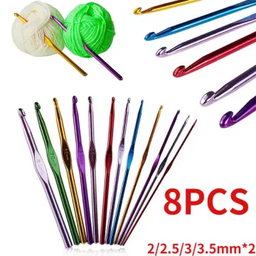 8pcs/Set Soft Grip Crochet Hooks, 2.5-6mm Crochet Needles, For Knitting,  Diy Craft, With Storage Bag, Random Color