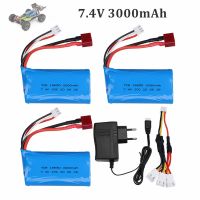 Wltoys 144001 car 2s 7.4 V 3000mAh Lipo battery Charger Set with T Plug for Wltoys 1/14 144001 RC car boat Lipo battery parts