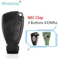 Whatskey 2/3ปุ่ม433เมกะเฮิร์ตซ์รถรีโมทคอนโทรล Key Fob สำหรับ Mercedes สำหรับ Benz E SLK CL W203 W211 W208 1996 - 2005 NEC สมาร์ทคีย์